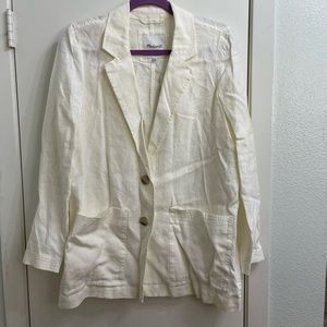 White Linen Blazer